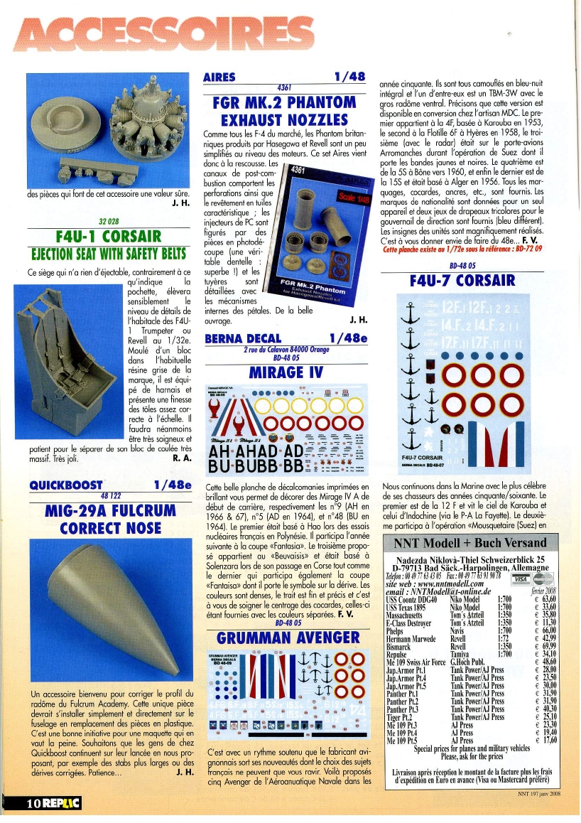 Replic 197 - Loire 130, P-40 B, Mirage F-1, Sepma